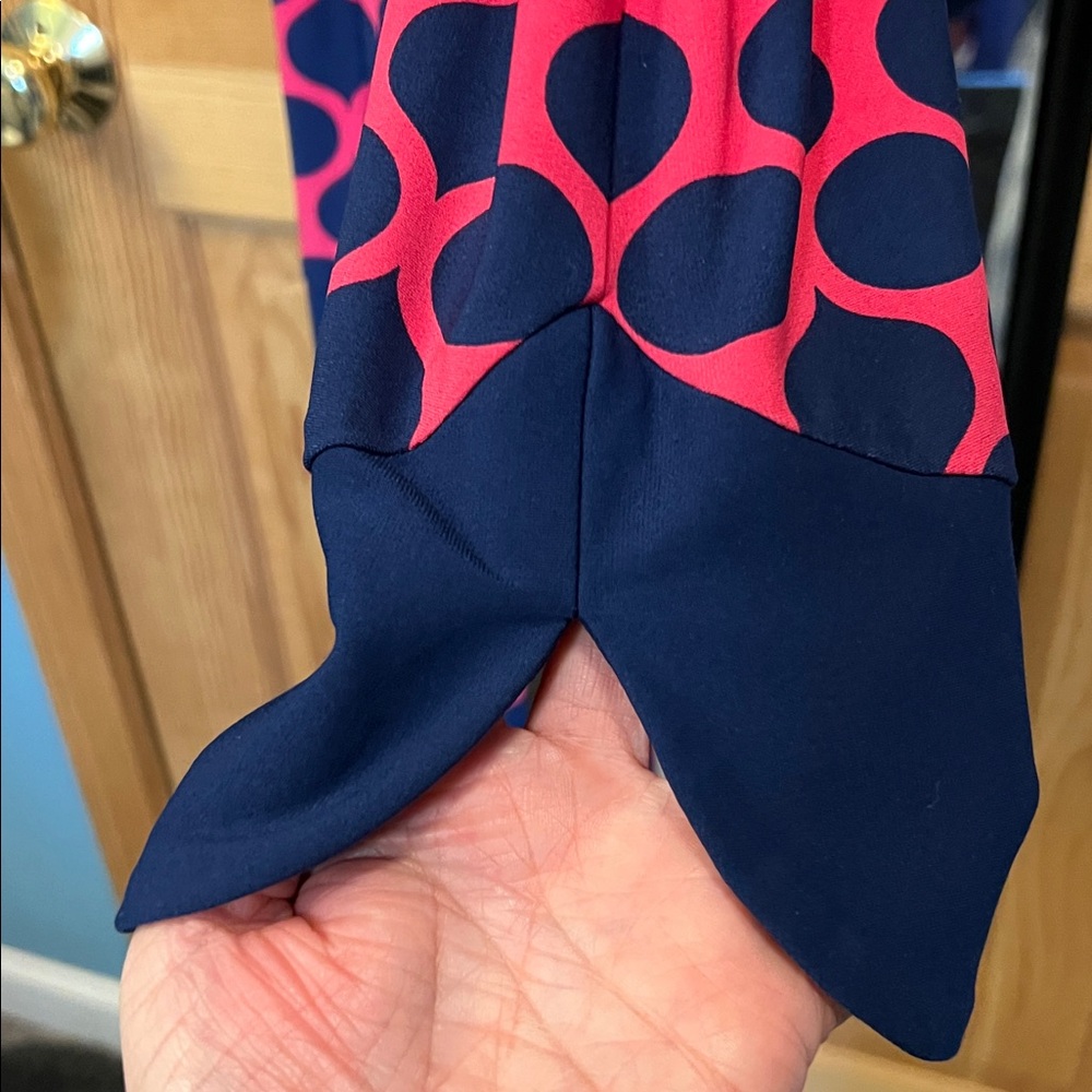 Diane Von Furstenberg Pink and Navy Circle Dress - Picture 10 of 11